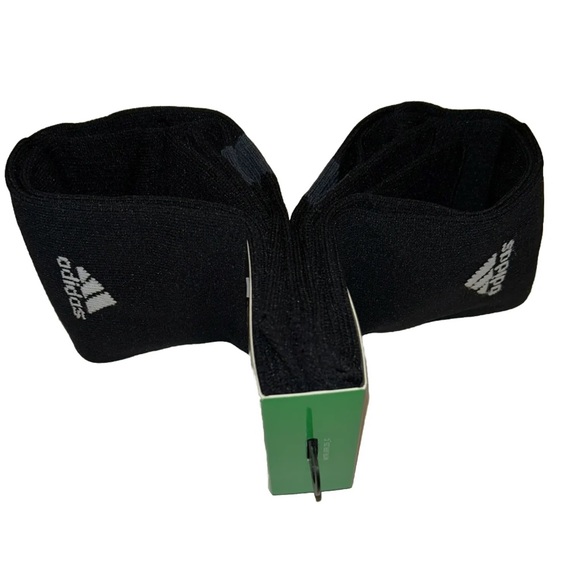 Adidas OTC Soccer Socks 2 Pair Men 5-8.5 Women 5-9.5 Yth 4Y-6 Black w White Logo - Picture 7 of 11